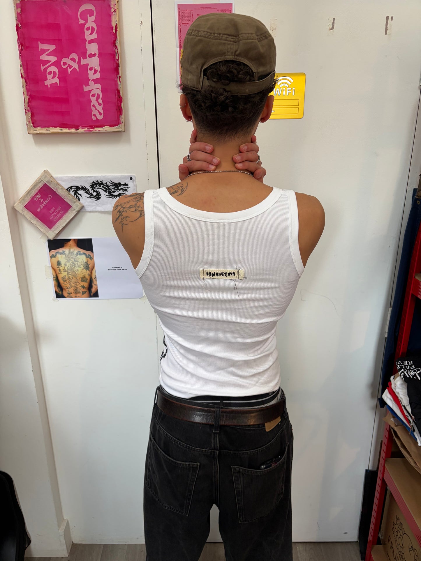 White Crossbones Tank Top