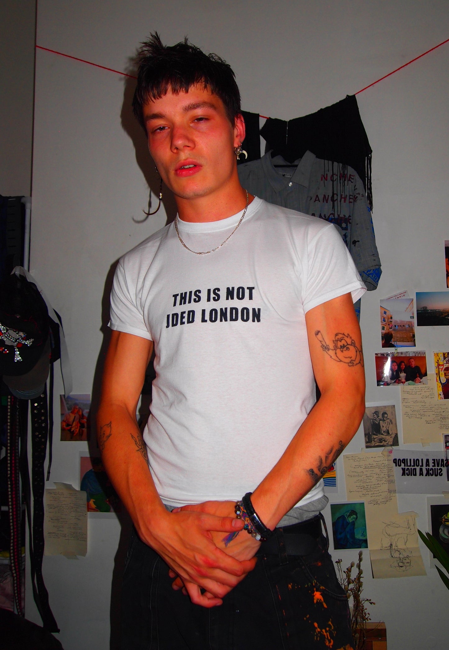 White THIS IS NOT JDED LONDON Baby Tee