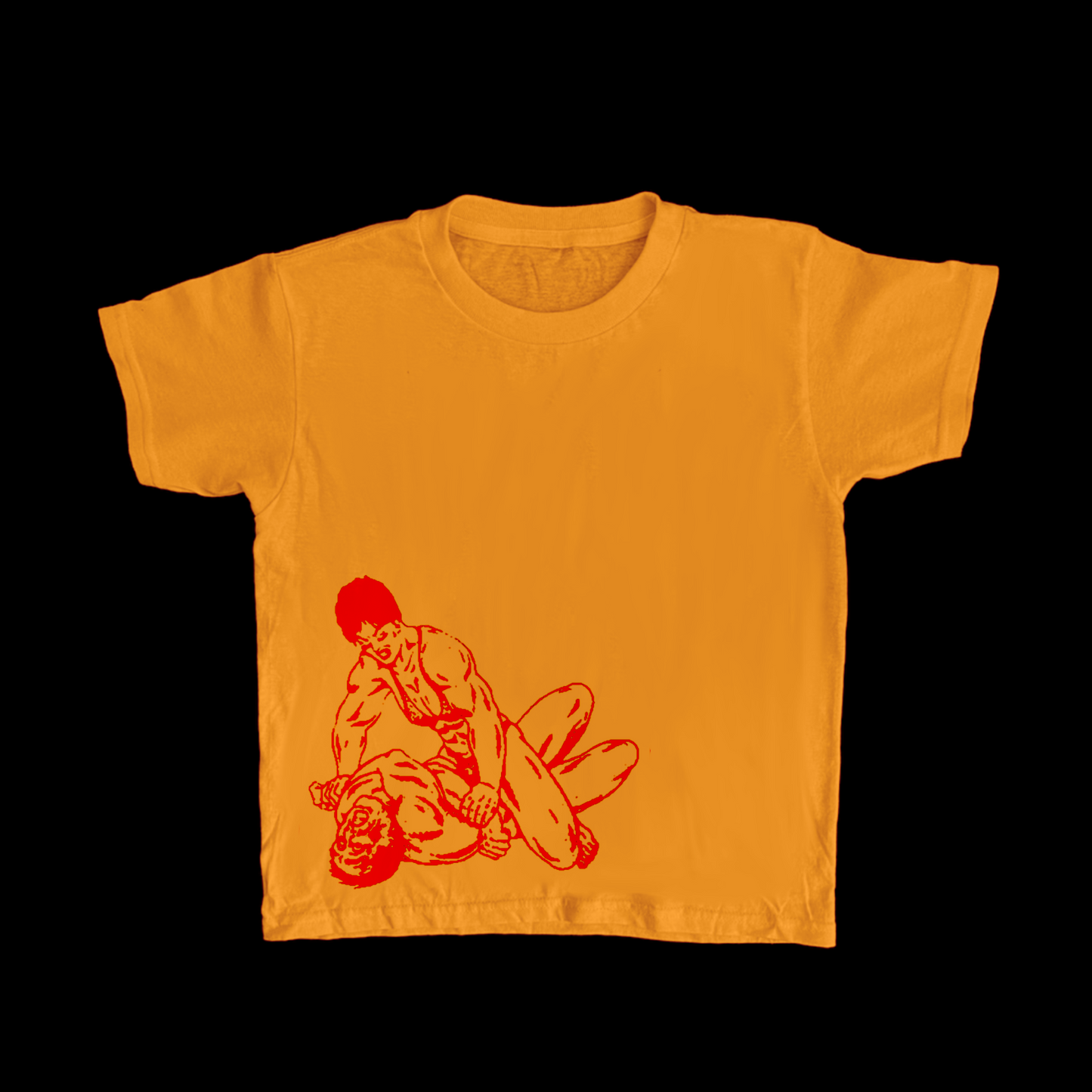 Yellow & Red Wrestling Baby Tee