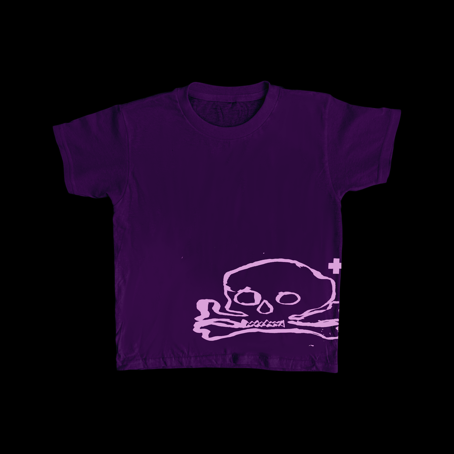 Purple and Pink crossbones Tee - S