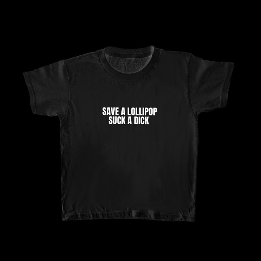 Black LOLLIPOP Baby Tee