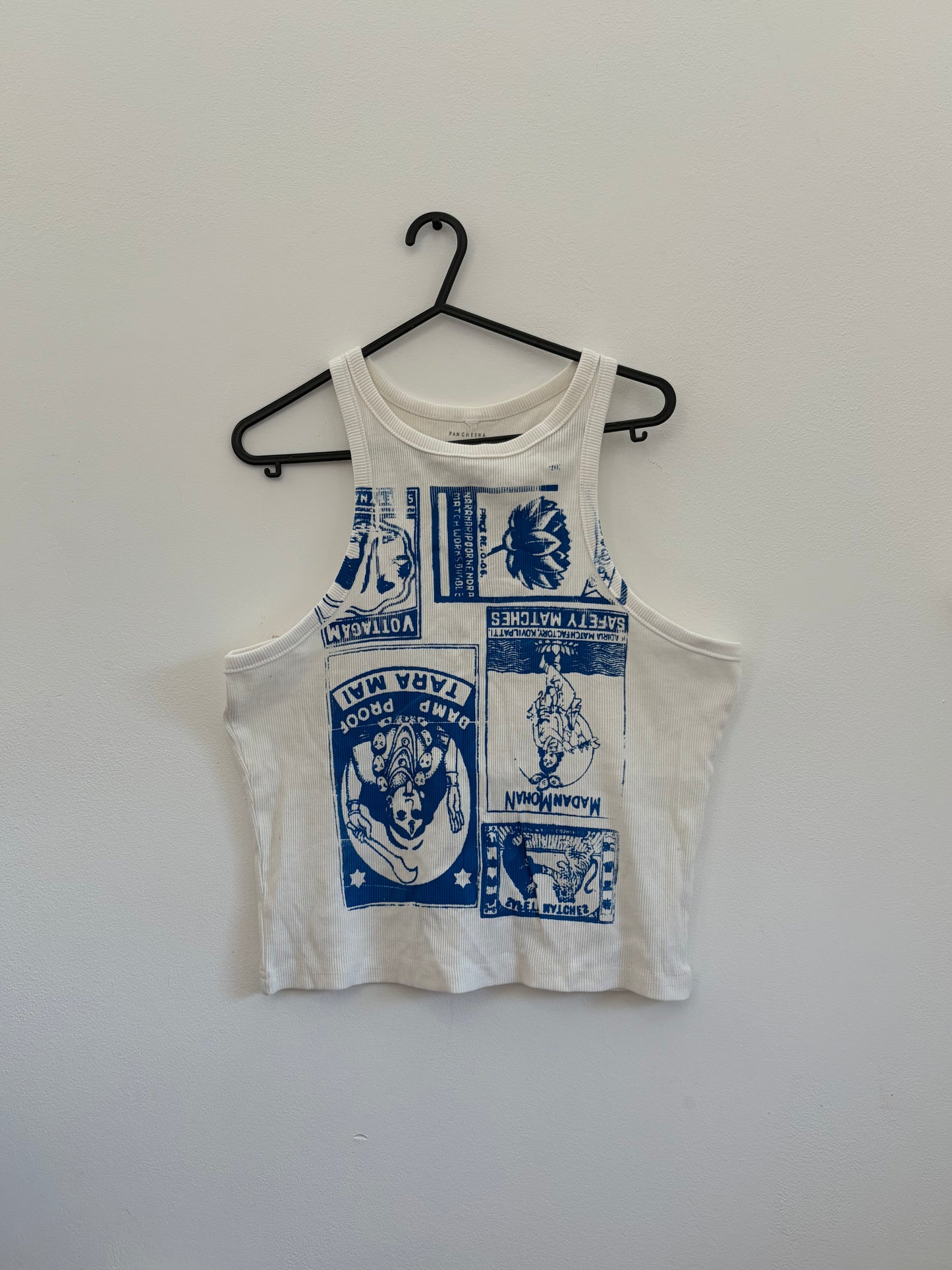 Blue SAFETY MATCHES tank top - L