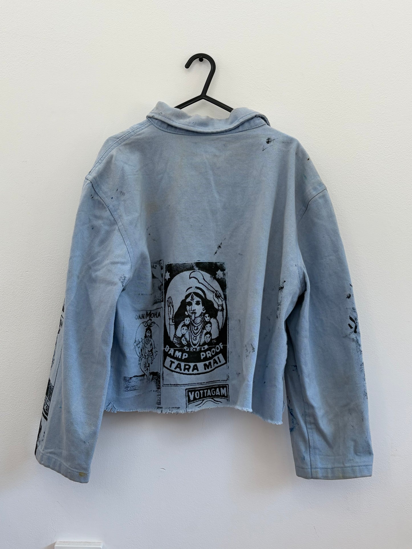 1/1 Hand Printed Vintage French Navy Fleece