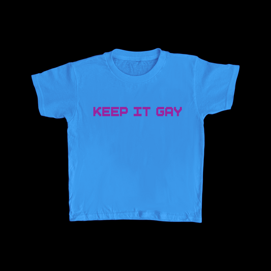 Blue + Fuchsia Keep It Gay Bay Tee