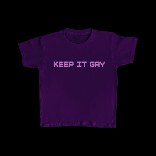 Purple Blue Keep It Gay Bay Tee