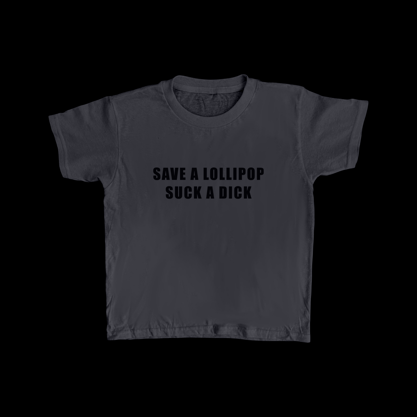 Charcoal + Black LOLLIPOP Baby Tee