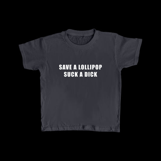 Charcoal + White LOLLIPOP Baby Tee