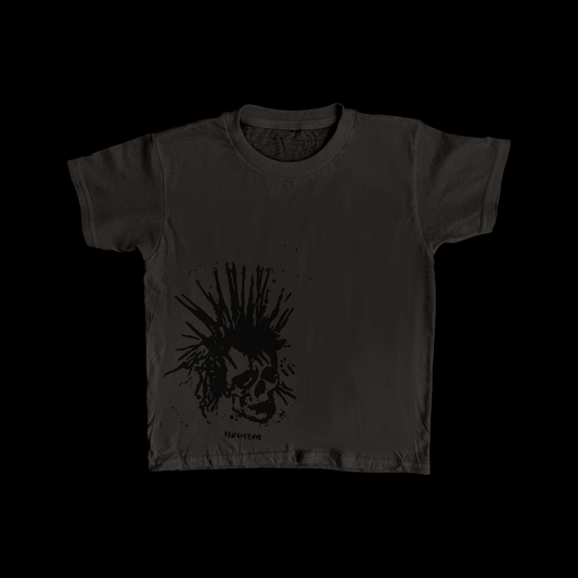 Charcoal Skull Baby Tee