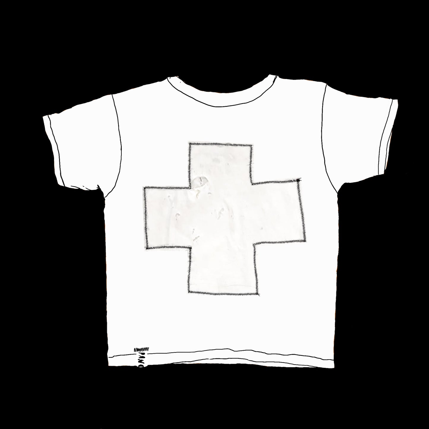 WHITE + WHITE CROSS BABY TEE
