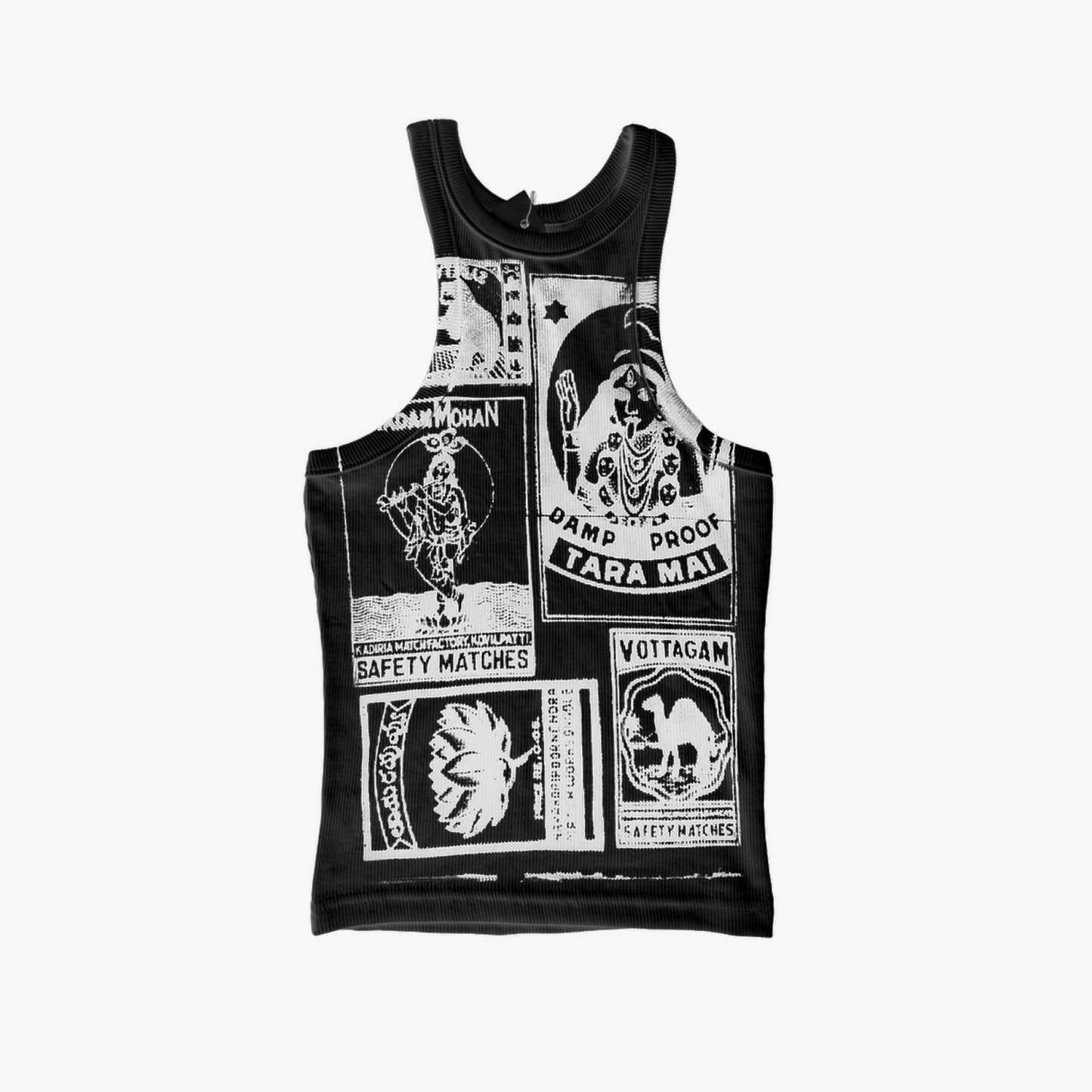 Black SAFETY MATCHES tank top