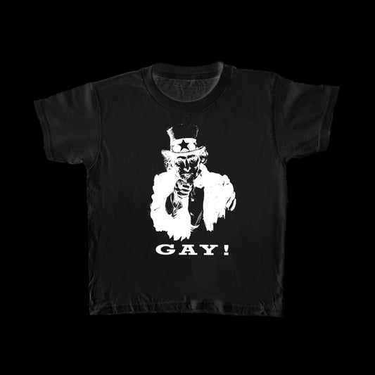 Black YOU ARE GAY Baby Tee