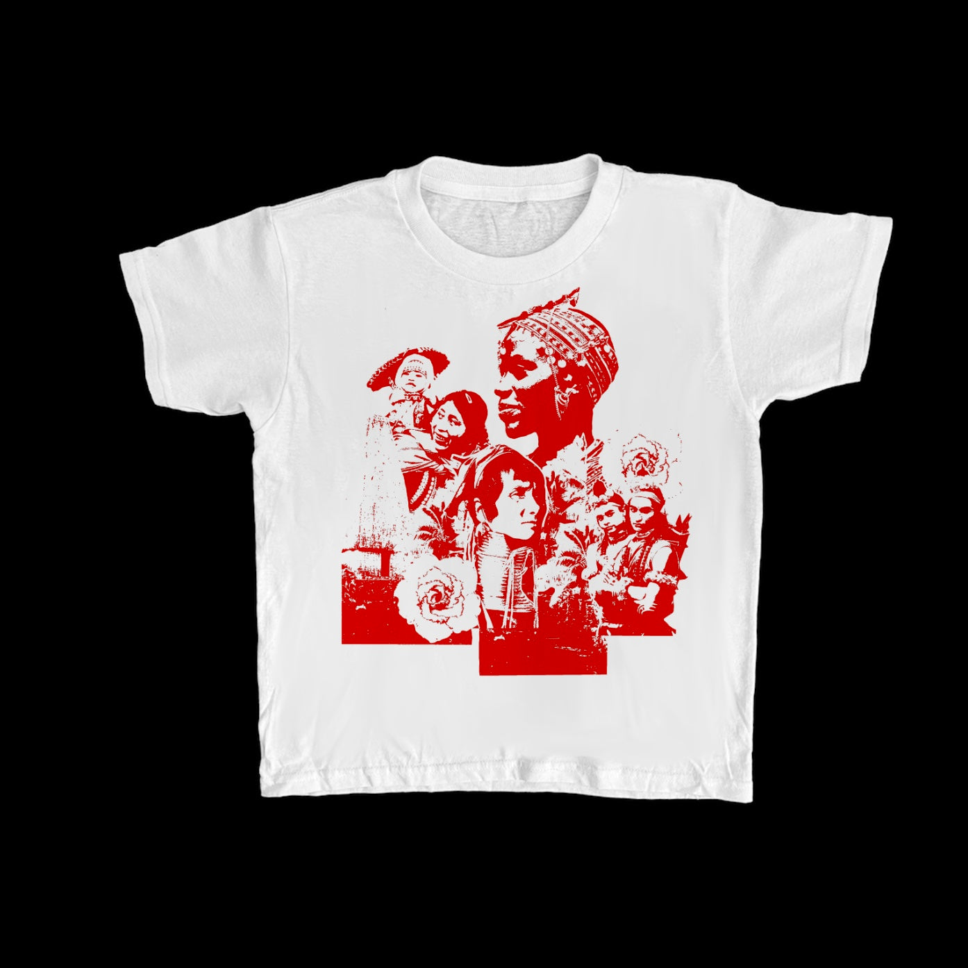 White + Red CULTURE Baby Tee